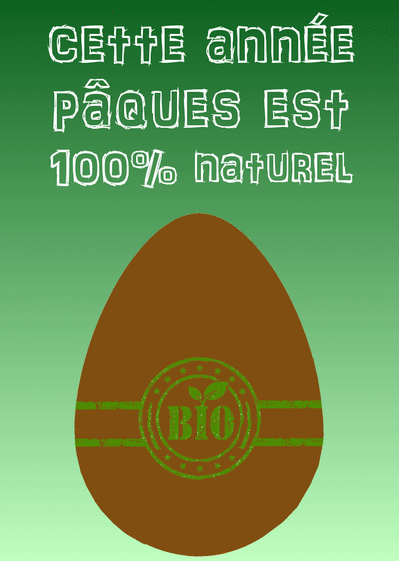 Un oeuf de p&acirc;ques bio